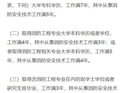 一級消防工程師考試規定,一級消防工程師考試報名時間