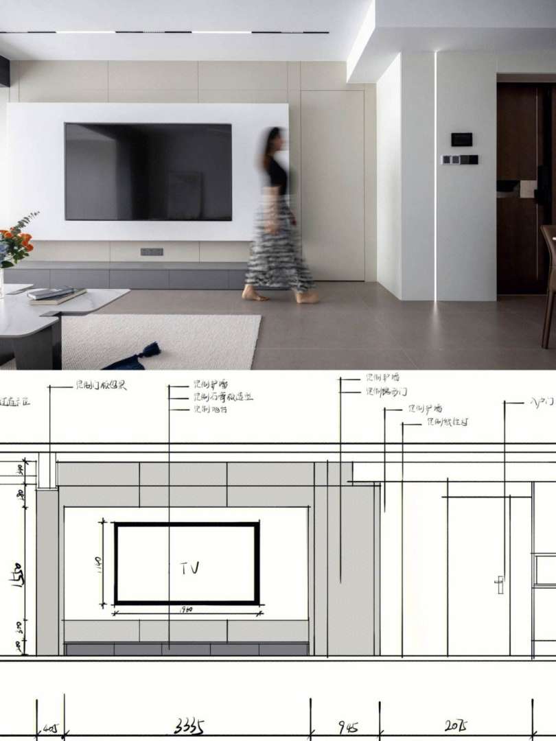 電視墻設(shè)計圖紙,電視墻設(shè)計圖紙圖片  第2張